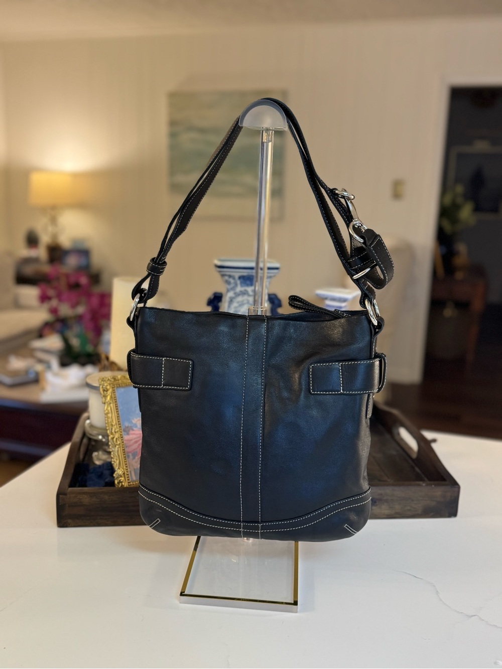 🖤 COACH Y2K VINTAGE SOHO BLACK LEATHER BUCKLE BAG. - Picture 5 of 14